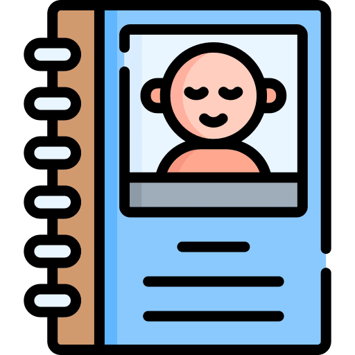 Photo album kid family images icon