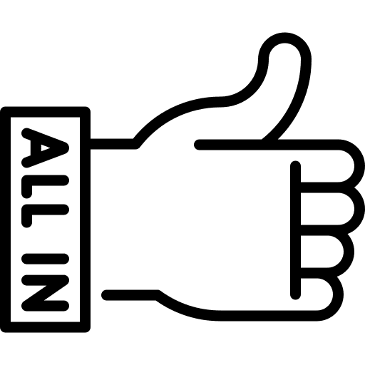 All inclusive hotel service hotel thumbs up icon