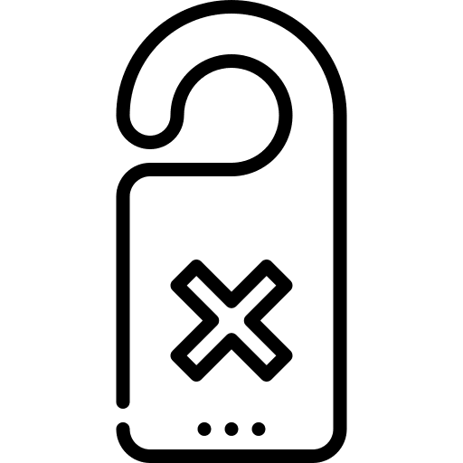 Do not disturb door sign hotel hanger icon