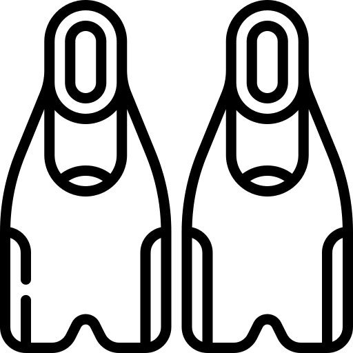 Fins diving travel dive icon