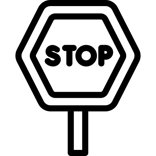 Stop sign stopping signaling stop sign icon