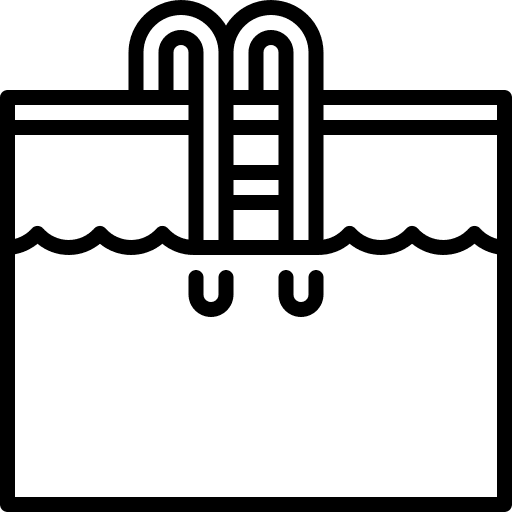 Swimming pool holidays summer water sport icon