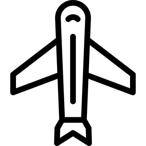 Airplane transportation travel airplane icon