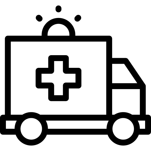 Ambulance vehicle automobile transport icon