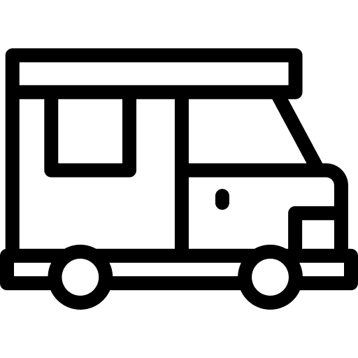 Camper van caravan holidays travel icon