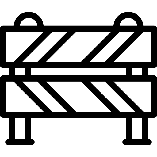 Barrier no entry traffic sign road sign icon