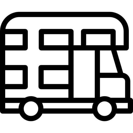 Double decker vehicle transportation travel icon