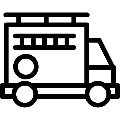 Fire truck firefighter car transportation vehicle icon