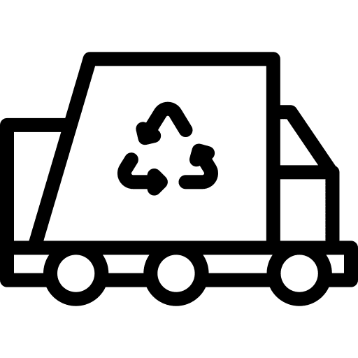 Garbage truck recycling truck transportation trash icon