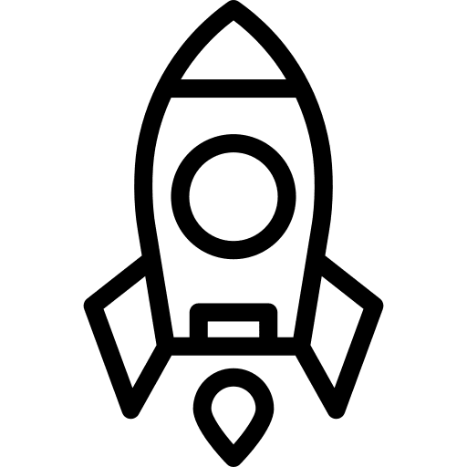 Rocket ship transportation rocket launch rocket ship icon