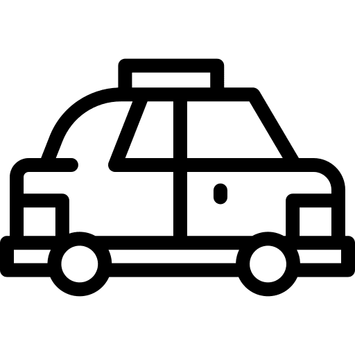 Taxi automobile vehicle car icon