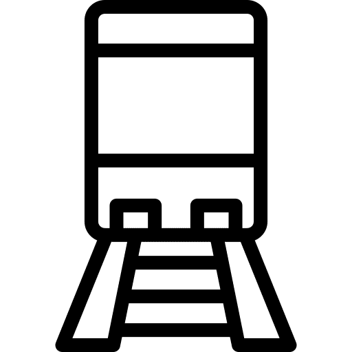 Train transport rails travelling icon