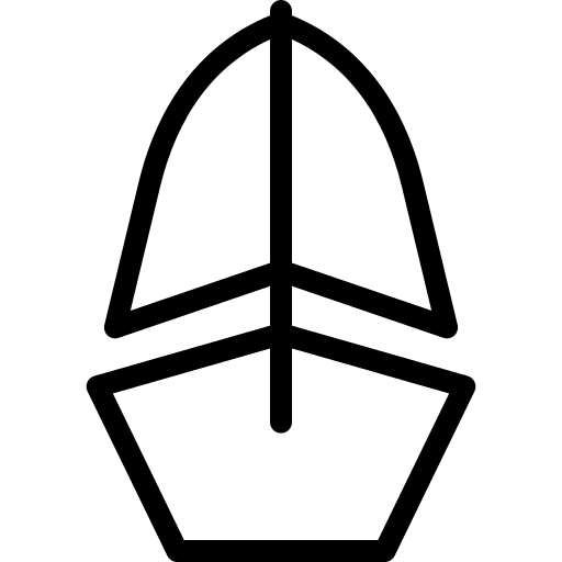 Boat sailboat travel transportation icon