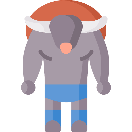 Minotaur greek characters halloween icon