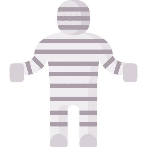 Mummy costume party halloween icon