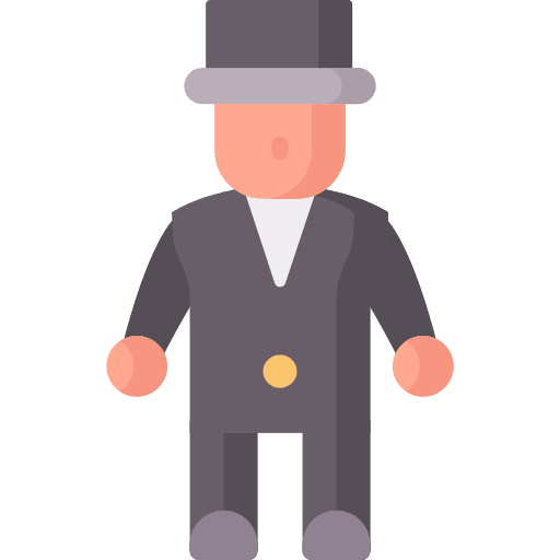 Magician man showman professions and jobs icon