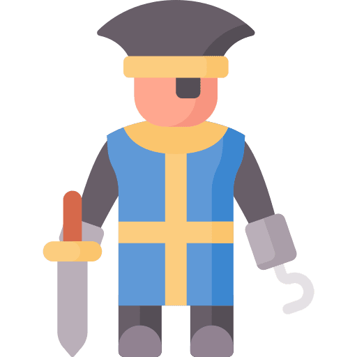 Pirate user man boy icon