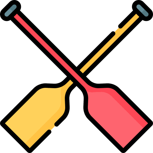 Paddles boat paddles transportation icon