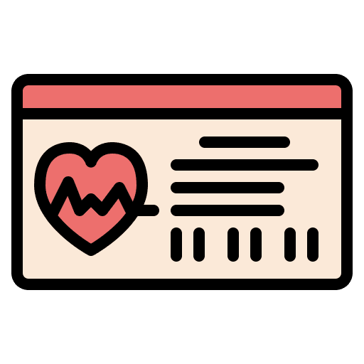 Health insurance medical files and folders document icon