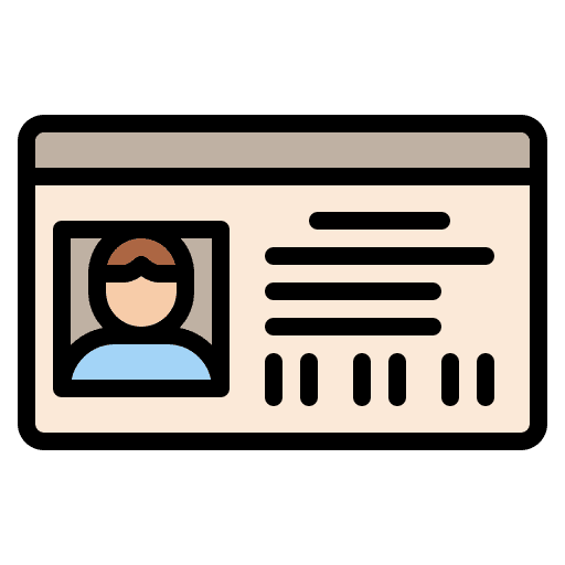 Id card identity identity card files and folders icon