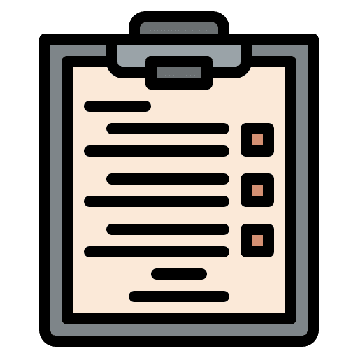 Survey files and folders sheet report icon