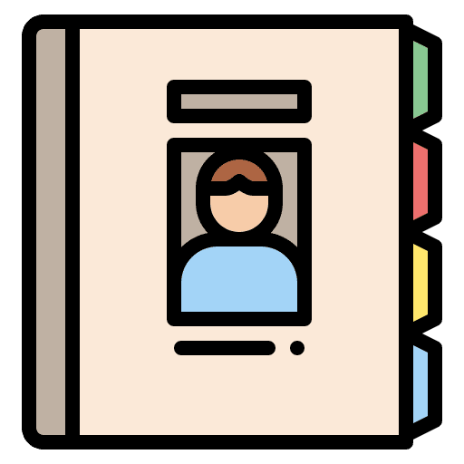 Contact list contact comunications list icon