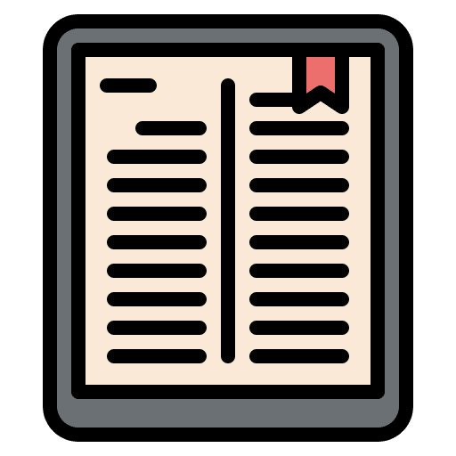 Ebook online read text icon