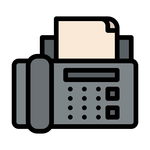 Fax device documents files and folders icon