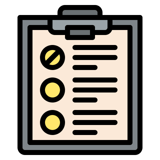List onboarding paper files and folders icon