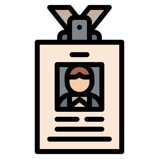 Business card document business card identity icon