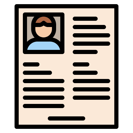 Resume application cv information icon