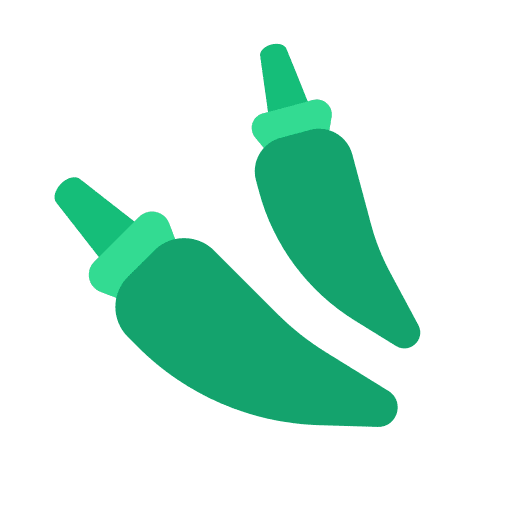 Green chili pepper healthy food supermarket organic icon