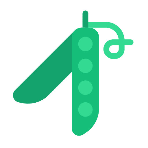 Green pea diet food and restaurant green pea icon