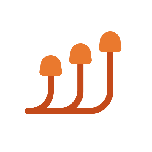 Mushroom vegan farming and gardening healthy food icon