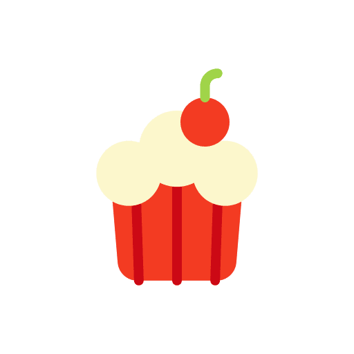 Cupcake fast food bakery cupcake icon