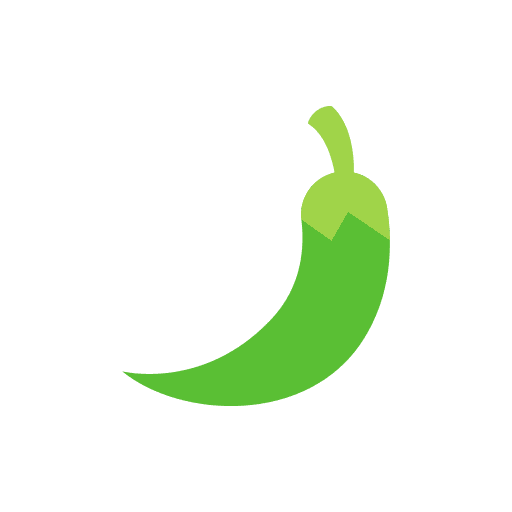 Green chili pepper organic supermarket food and restaurant icon
