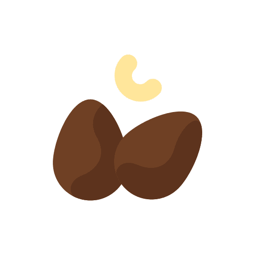 Nuts vegan food cedar icon