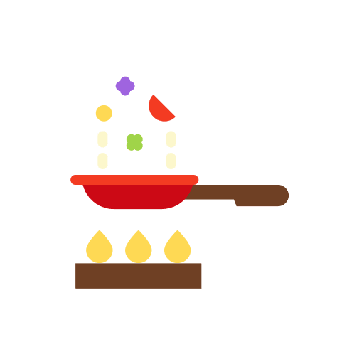 Frying cook islands pan food icon