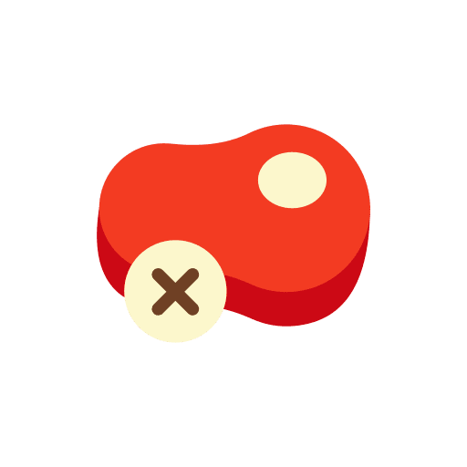 No meat beef food and restaurant prohibition icon