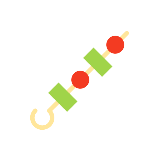Skewer grill butcher skewer icon