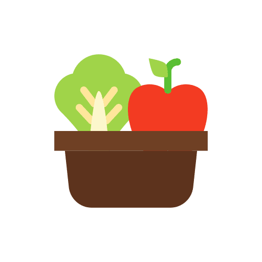 Vegetable food and restaurant vegetables vegetarian icon