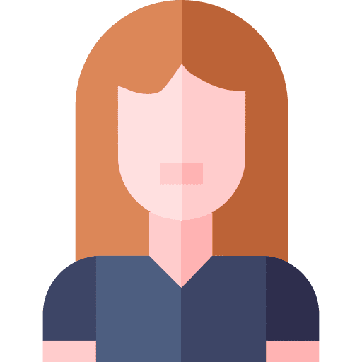 Young woman profile caucasian young woman icon