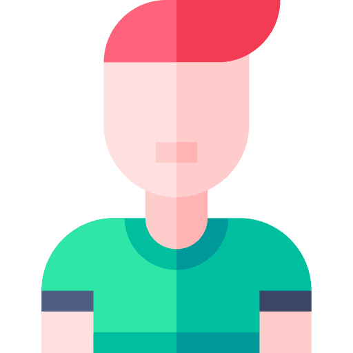 Boy young man caucasian icon