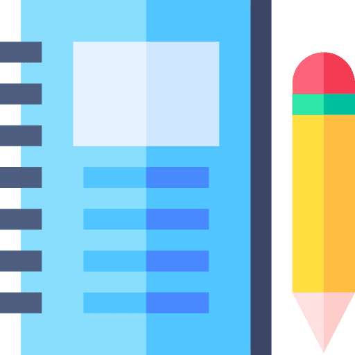 Diary write pencil notepad icon