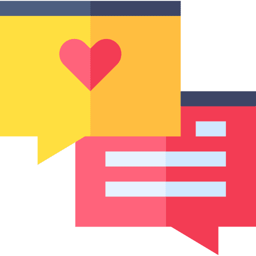 Love message chat romantic conversation icon