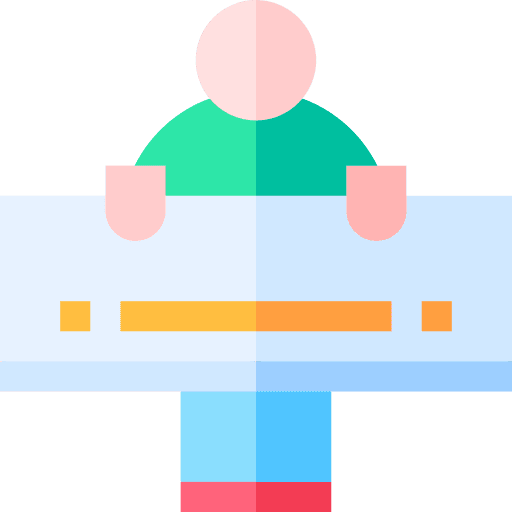 Campaign man signboard caucasian icon