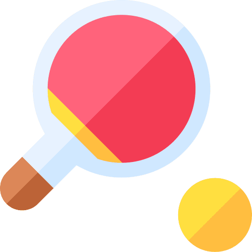 Table tennis ping pong transportation racket icon