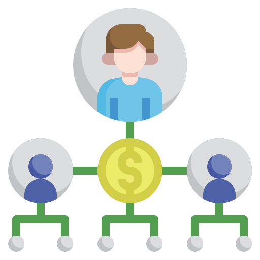 Affiliate marketing advertising organization marketing icon