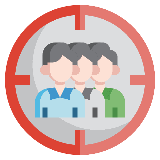 Audience person target people icon