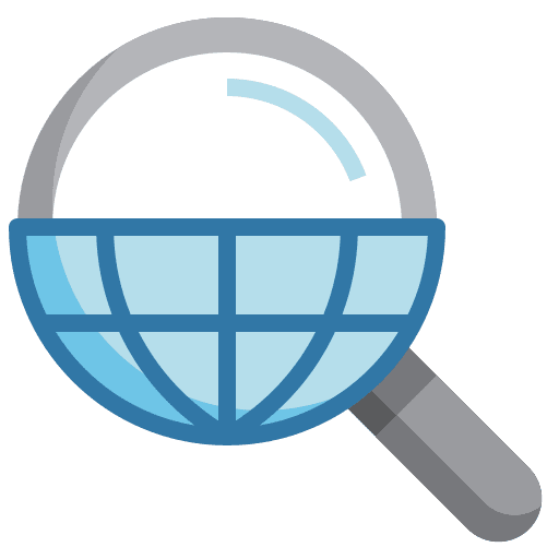 Global search magnifying glass global search seo and web icon